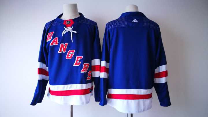 2017 Men NHL New York Rangers Adidas blue blank jersey